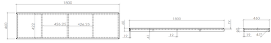 Milazzo Modular 1800 Dark Oak Slab Top