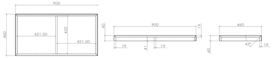 Milazzo Modular 900 American Walnut Slab Top