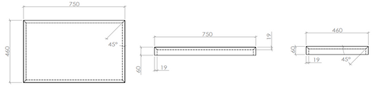 Milazzo Modular 750 American Walnut Slab Top