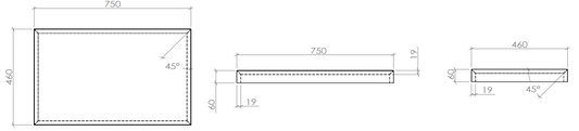 Milazzo Modular 600 American Walnut Slab Top