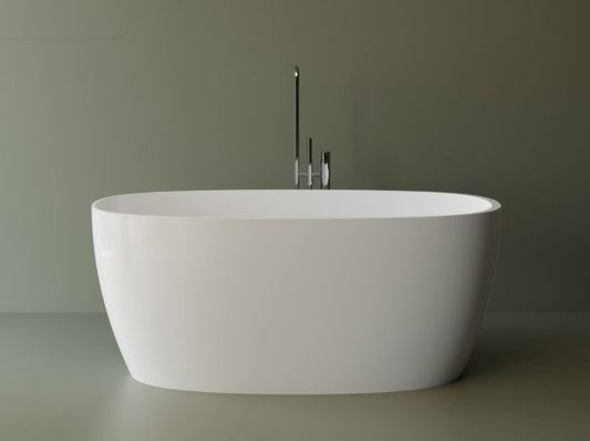 Sutherland 1600 Freestanding Oval Bath - Matte White