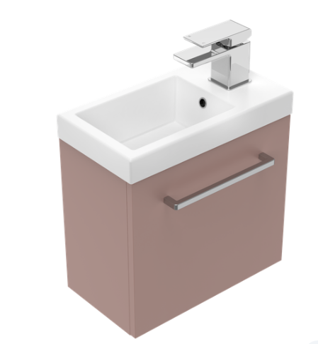 Cherry Blosom Junior 400 Wall Hung Vanity (Left Hand Hinge) With Basin