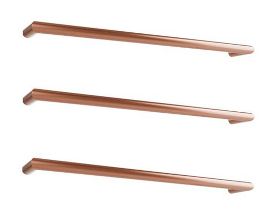 Round Freedom Heated Towel Rail 432mm - Brushed copper