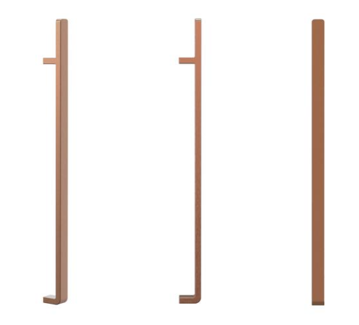 Square Vertical Heated Towel Rail 900mm