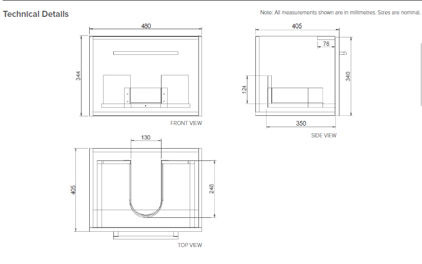 500 Wall Hung 1 Drawer Vanity in Gloss White with a 500 Vitreous China Basin