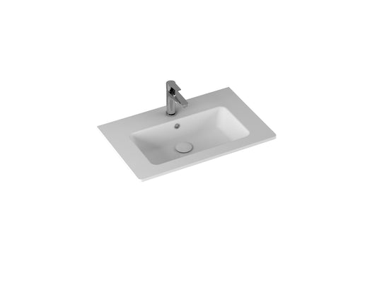 Citi 750 Wall Hung Vanity in White with Vercelli Basin