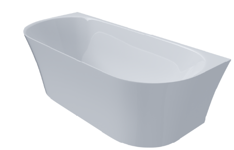 Charlton Left Hand 1700 Back-to-Wall Bath - Gloss White - SECONDS