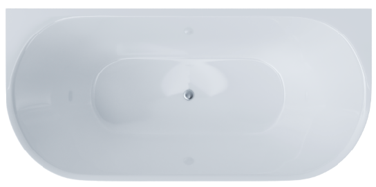 Charlton Left Hand 1700 Back-to-Wall Bath - Gloss White - SECONDS