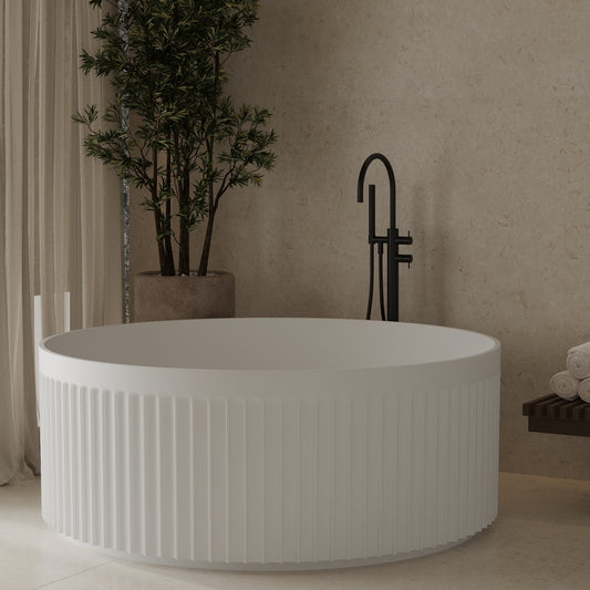 Laurel 1500 Round Freestanding Bath - Gloss White