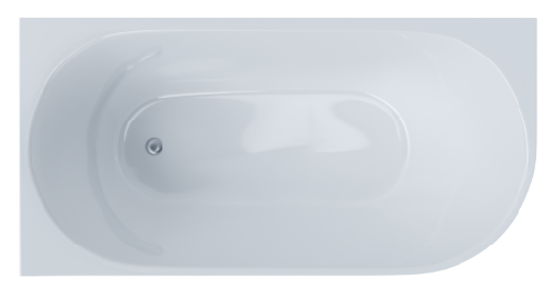 Charlton Left Hand 1500 Back-to-Wall Bath - Gloss White - SECONDS