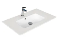 900 Floor Standing 1 Drawer Vanity in Gloss White with Vitreous China Basin